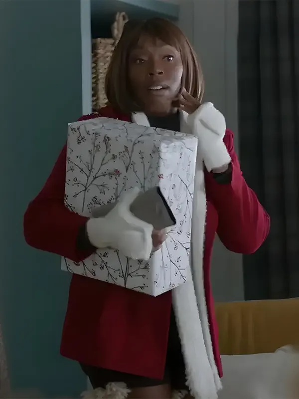 Aleta Myles Christmas On Duty Red Coat