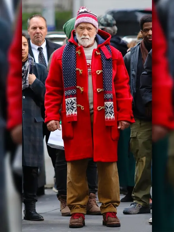 Arnold Schwarzenegger Red Coat