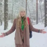 Caprice Bourret A European Christmas Brwon Coat