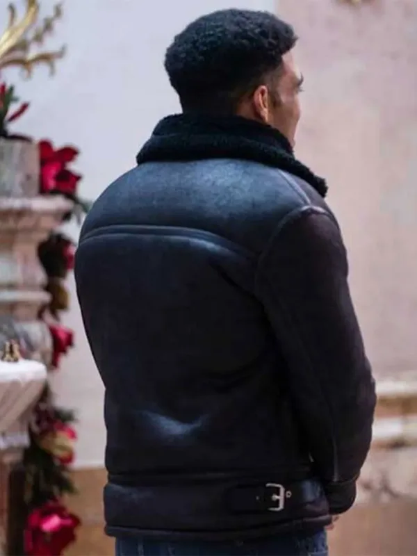 Chad Savage12 Dates Of Christmas leather Jacket Back