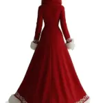 Christmas Claus Gown Hooded Coat