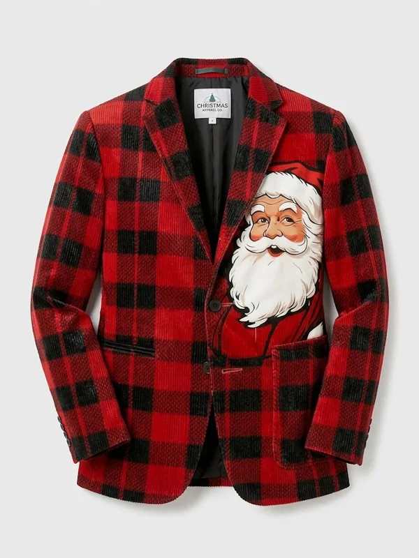 Christmas Santa Claus Corduroy Blazer