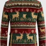 men Xmas Christmas Corduroy Ugly Blazer Back