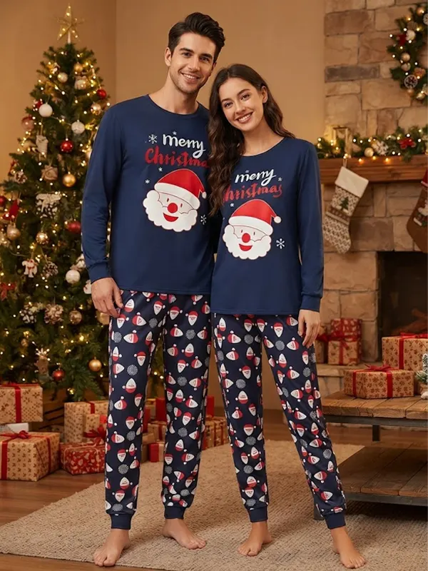 Christmas Couple Matching Santa Pyjama Set
