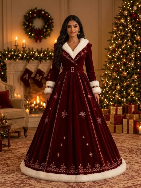 Christmas Grand Victorian Gown Coat