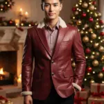 Christmas Leather Blazer