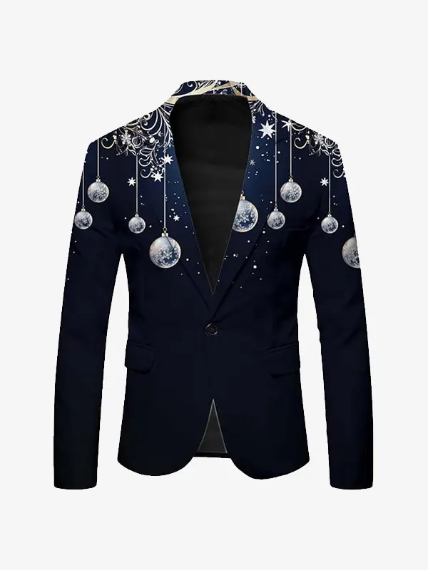 Christmas Navy Ornament Blazer
