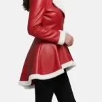 Christmas Red Leather Jacket