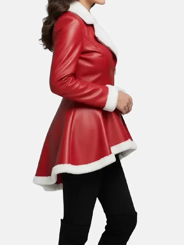 Christmas Red Leather Jacket