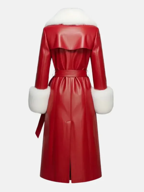Christmas Red Trench Coat