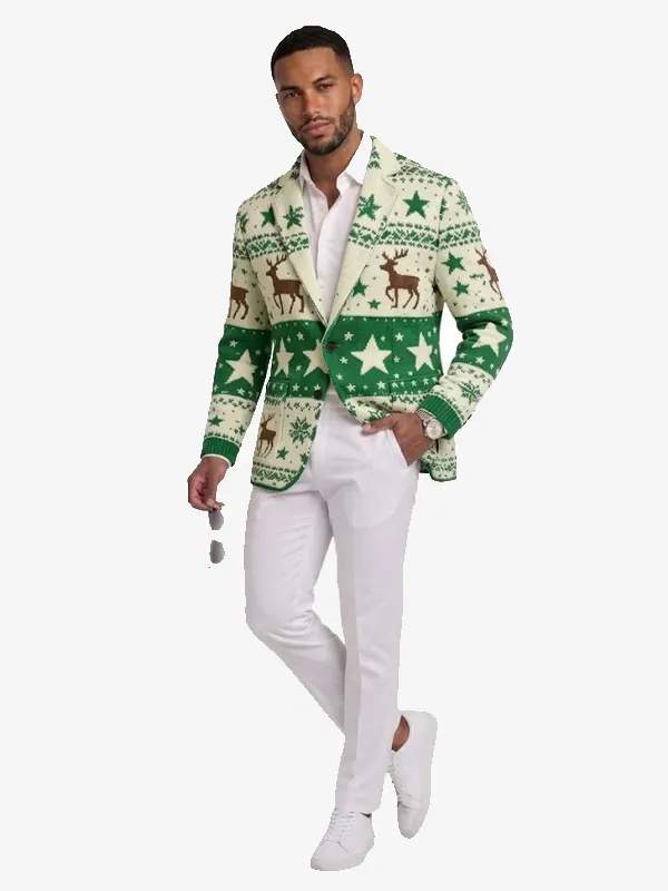 Mens Christmas Reindeer Blazer