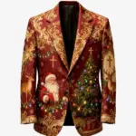 Christmas Festive Santa Claus Design Blazer