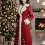 Womens Christmas Santa Claus Red Coat