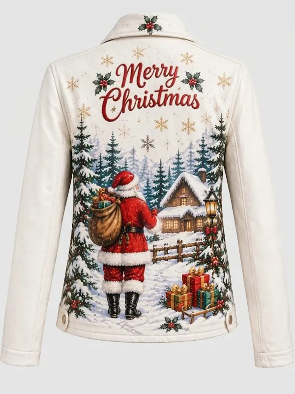 Christmas Santa Print Jacket
