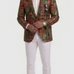 Christmas Stamzod Plaid Red Check Blazer