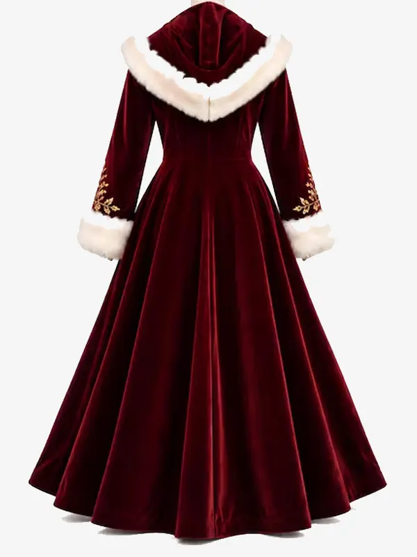 Christmas Victorian Winter Velvet Coat