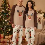 Couples Reindeer Christmas Pyjama Set