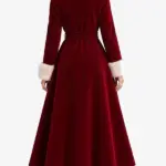 Elegant Christmas Velvet Maxi Coat