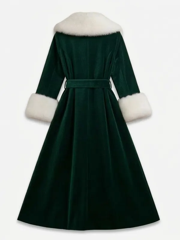 Emerald Gold Embroidered Velvet Coat