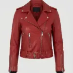Emilia Clarke Christmas Red Jacket