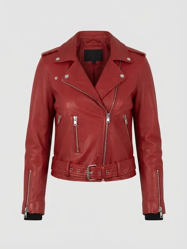 Emilia Clarke Christmas Red Jacket