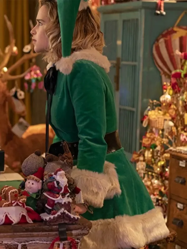 Emilia Clarke Last Christmas Green Jacket