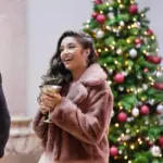 Faith Fernandez Dates Of Christmas Leather Jacket