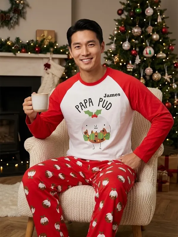 Family Christmas Papa Pud Pyjama Set