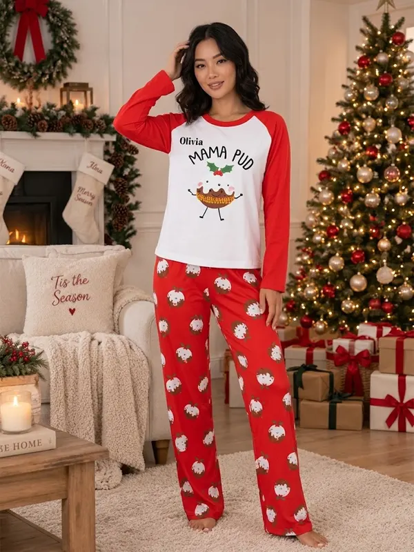 Family Mama Pud Christmas Pyjama Set