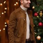 Garrett Marcantel 12 Dates Of Christmas Leather Brown Jacket