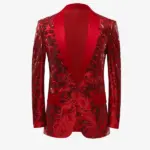 Men Glitter Sequins Polyester Blazer