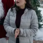 Janel Parrish Christmas On Duty Grey Jacket