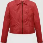 Jennifer Lopez Gigli Red Leather Jacket