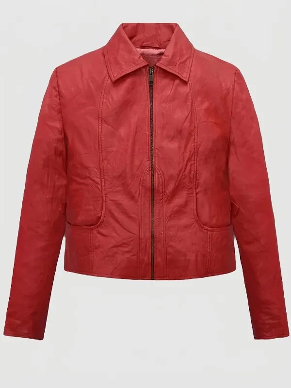 Jennifer Lopez Gigli Red Leather Jacket