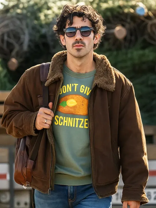 Joe Jonas A Very Jonas Christmas Movie Brown Jacket