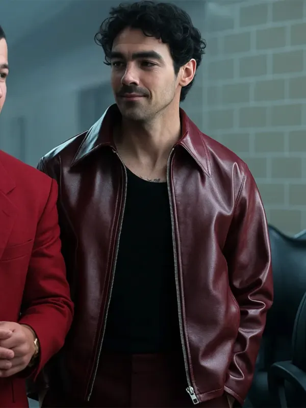 Joe Jonas A Very Jonas Christmas Movie red Jacket
