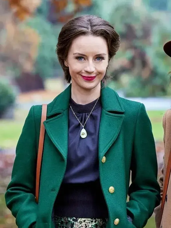 Kacey Rohl The Wedding Veil Inspiration green Coat