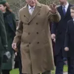 King Charles Christmas Service Wool Coat