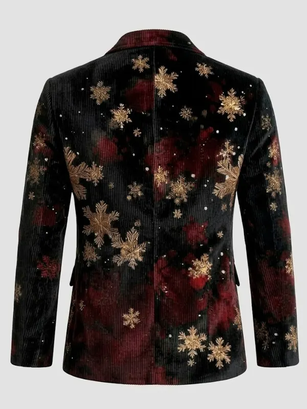 Men Lightweight Whimsical Ugly Black Blazer Back