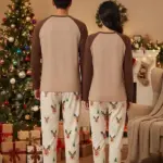 Matching Couples Reindeer Christmas Pyjama Set