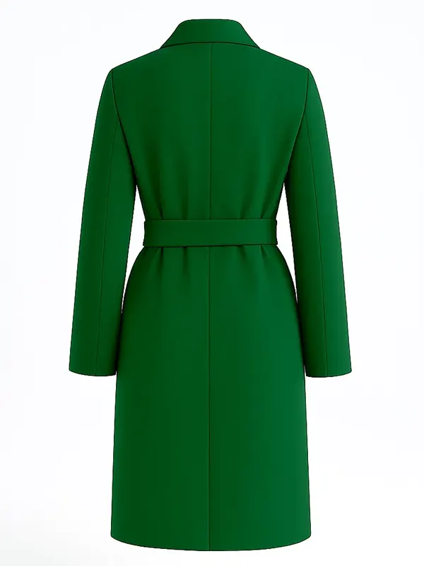 Meghan Ory A Christmas Angel Match wool Coat Back