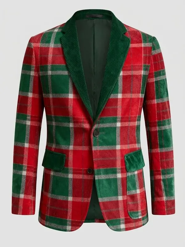 Men Christmas Corduroy Blazer