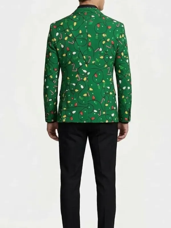 Men Christmas Green Blazer Ch