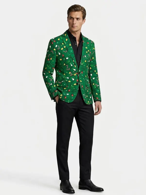 Christmas Icons Green Blazer