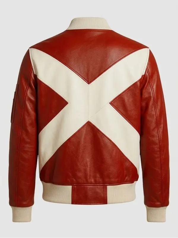 Men Christmas Star Leather Jacket