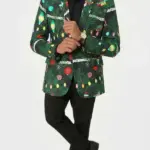 Men Christmas Star Light Icons Blazer