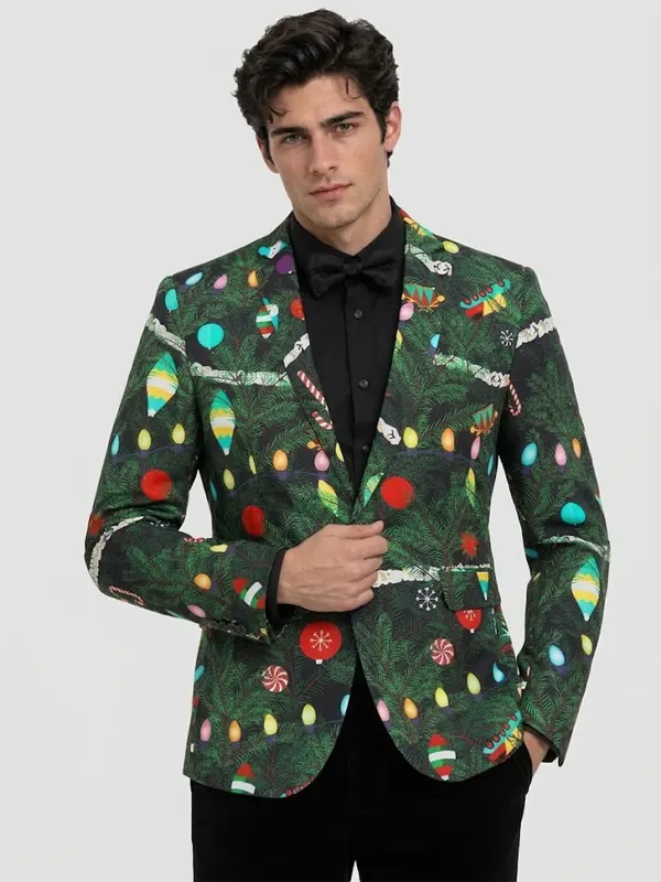 Christmas Star Light Green Blazer