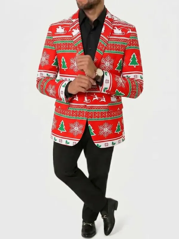 Men Christmas Wonderland Blazer