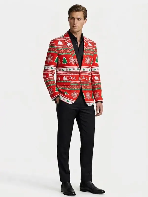 Christmas Wonderland Red Blazer