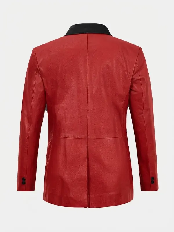 Men Firefly Red Blazer Bacl
